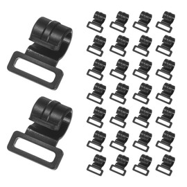 TIXIPEM 0.47IN Tent Pole Clips [30PCS] - C-Shaped Clamp Use for Camping & Awning Tent & Canopies Poles - [POM Plastic] Tent Pole Attachment Clips Webbing Strap Clamp