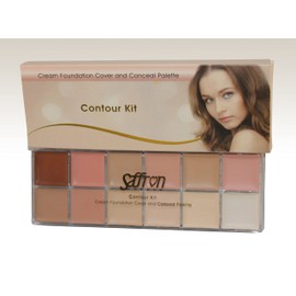 Saffron - Cream Foundation Cover & Concealer Palette (Contour Kit) #189