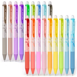 Four Candies Erasable Gel Pens, 18 Colors Retractable Fine Point 0.7mm Erasable Pens, Make Mistakes Disappear Colored Pens for Writing, Drawing, Planner & School Supplies