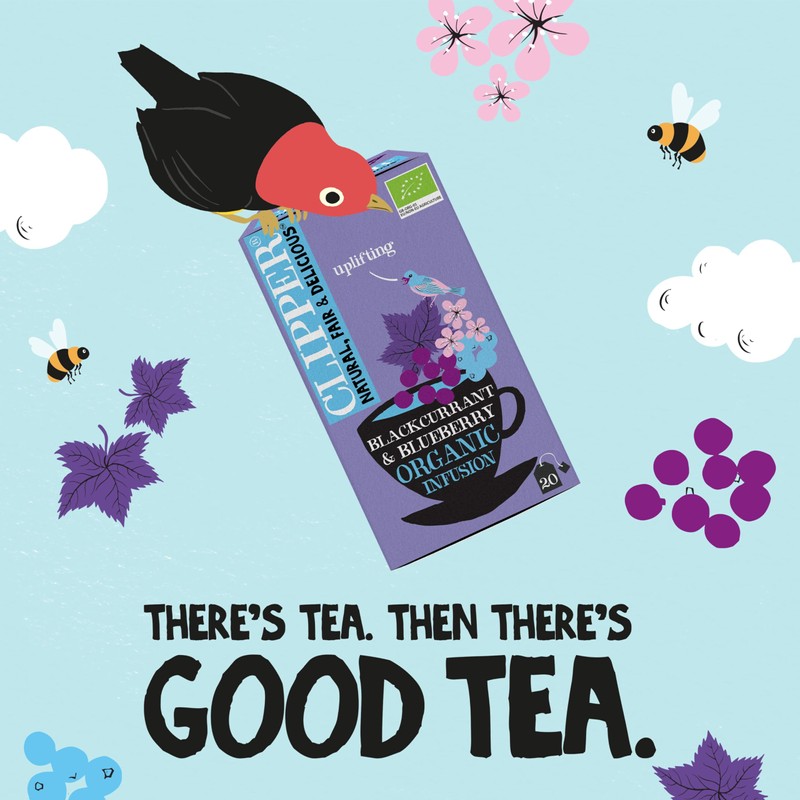 Clipper Organic Herbal Tea, Blackcurrant & Blueberry, 20P