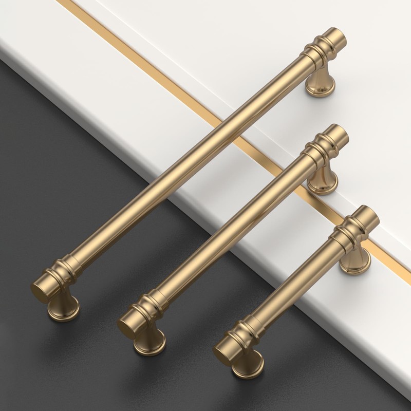 10 Pack 10 Inch(254mm) Champagne Bronze Cabinet Pulls Heavy-Duty Solid