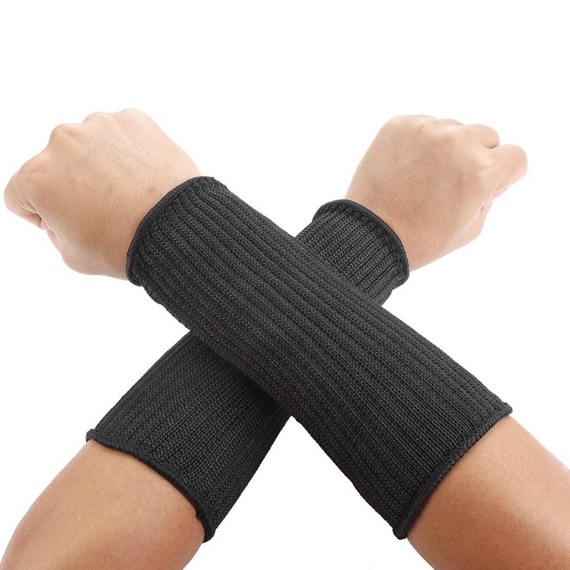 VOBOR Forearm Protection, Black Anti-Cut Arm Guard for Glass Making,