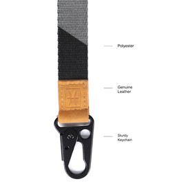 TOOLIN - Cordón de mano para llaves, llavero para hombres y mujeres (rayas AC)