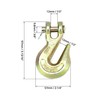 QWORK 5/16" Grade 70 Clevis Grab Hooks with Yellow Chromate
