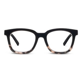 Peepers by PeeperSpecs Women's to The Max Square Reading Glasses, Black Marble, +2.00 + 2