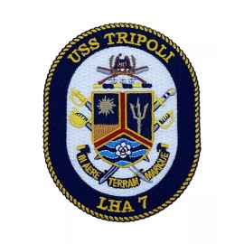USS Tripoli LHA-7 Patch – Plastic Backing