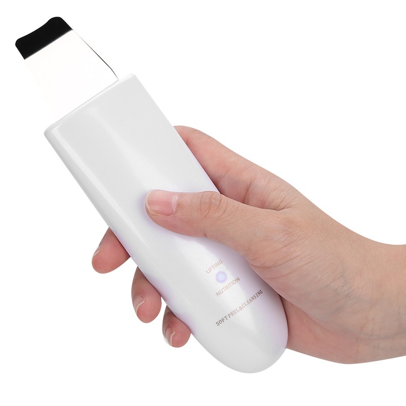 Household Ultrasonic Skin Scrubber Blackhead Removal Face Pore Cleanser InstrumentWhite