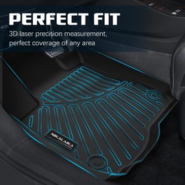 NIKALAIKA Floor Mats for 2023 2024 2025 Honda CR-V CRV (Include Hybrid) All Weather Protection TPE Rubber Floor Liners for 2024 Honda CRV Hybrid Accessories, Odorless Anti-Slip, 1st & 2nd Row, Black