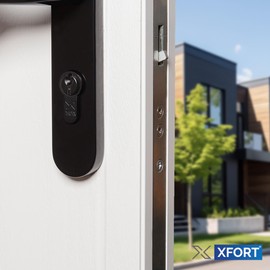 XFORT Matt Black Euro Cylinder Lock 40/40 (80mm), Door Barrel Lock with 3 Anti-Bump, Anti-Drill Keys