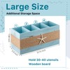 AceOrbit Starfish Coastal Utensil Holder, Beach Kitchen Decor, Blue