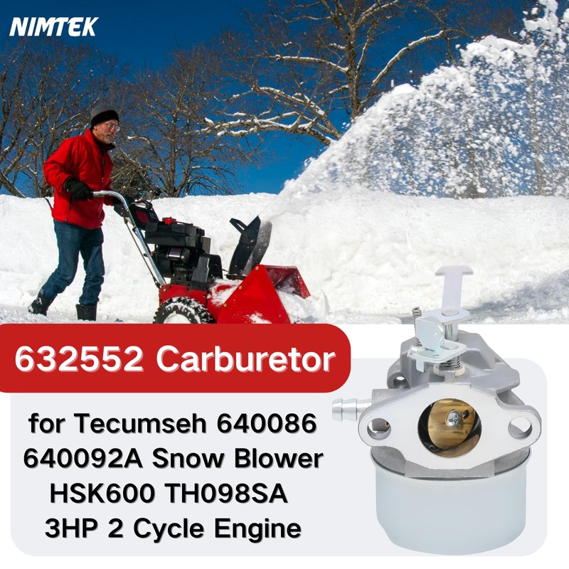 NIMTEK 640086A 632552 Carburetor Kits for Tecumseh 640086 640092 640098