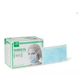 Medline Master Cubreboca Quirúrgico Con Lazo Medline (caja C300 Pzs)