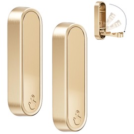 Ruiziiz Folding Coat Hooks, Zinc Alloy Foldable Gold Wall Hooks Heavy Duty Bathroom Towel Hooks Flip Down Towel Hooks for Hanging Coat Towels Clothes Hat Bags Keys (2, Golden)