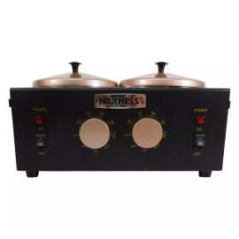 Waxness Professional Double Wax Heater WN-5002 E Black Elite Series 2 X 1 lb