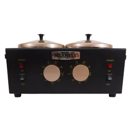 Waxness Professional Double Wax Heater WN-5002 E Black Elite Series 2 X 1 lb