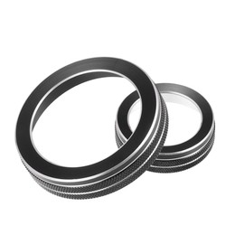 Unifizz 2pcs Mode Switch Knob Cover PRND Switch Knob Cover Aluminum Alloy Car Interior Decoration Trims Black Compatible with Ford Explorer 2020 2021 2022