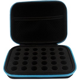 DHXYZZB Essential Oils Carrying Case Holds 30 Grids for 1-3ML Roller Bottles Storage Organizer Bag Hard Shell for Home, Travel, and Presentations