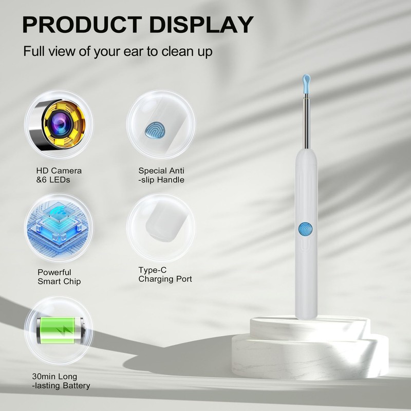 Ear Wax Removal, Earwax Remover Tool with 8 Pcs Ear