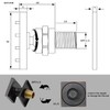 Showerhead Body Spray, HOMEDEC 2inch Brass Square Massage Shower Jet