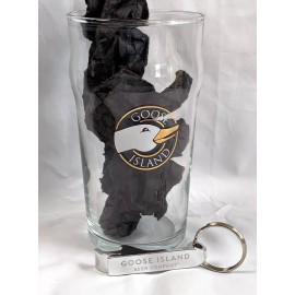 Goose Island Brewing Co Beer Glass 16 OZ Chicago's Craft Beer & Bottle Opener