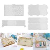 4pcs Storage Box Resin Mold DIY Production Patterned Hollow Flip
