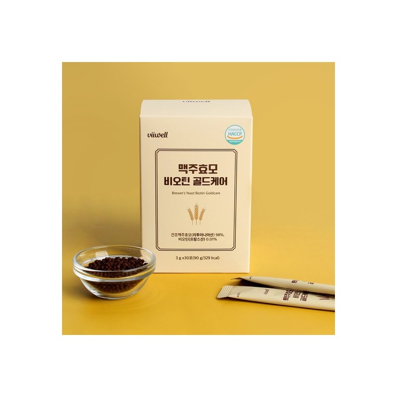 Biwell Brewer's Yeast Biotin Gold Care 30 Sachets 1 Box