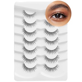 lashes natural look, Lash natural wispy eyelashes, Frihappy false eyelashes, Wispy Strips, Faux Mink Lashes, black band lashes, pestañas postizas naturales, 7 pairs, Frihappy 2024 lashes #Aquarius
