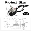 Pack of 4 Toggle Switches 12 V Micro Switch 2-Pin