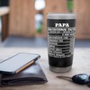 Papa Nutrition Facts Label Funny Dad Father's Day Stainless Steel
