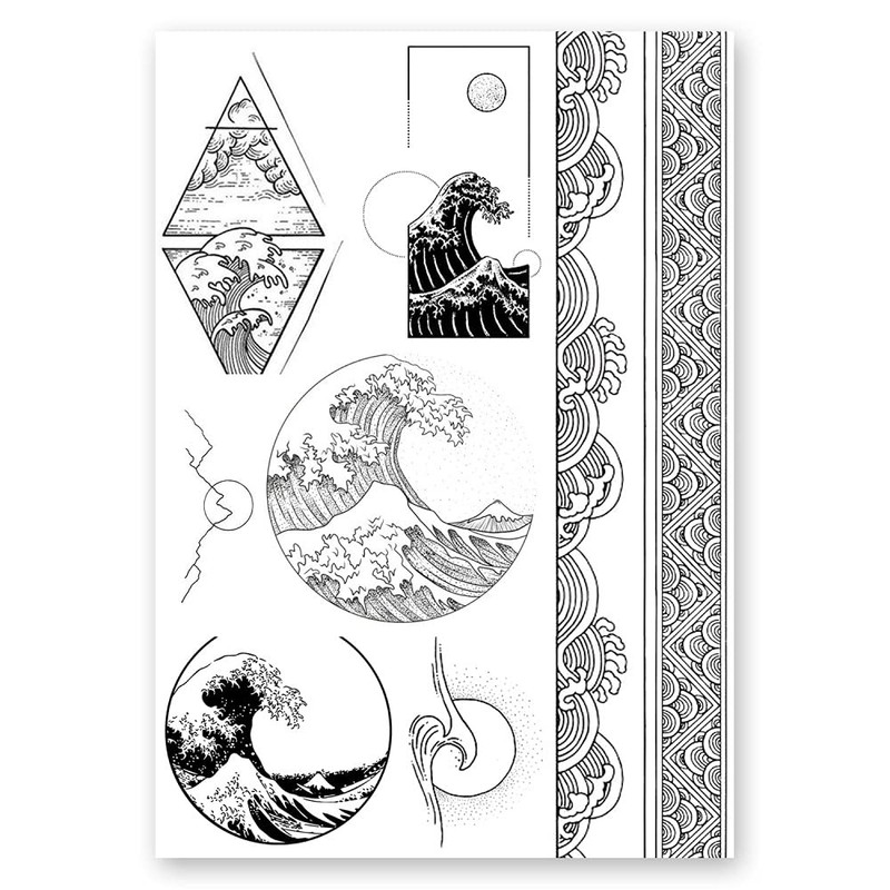 AWAKEN Temporary Tattoo Stickers Waterproof Vegetable Formula Lasts 1-2 Weeks