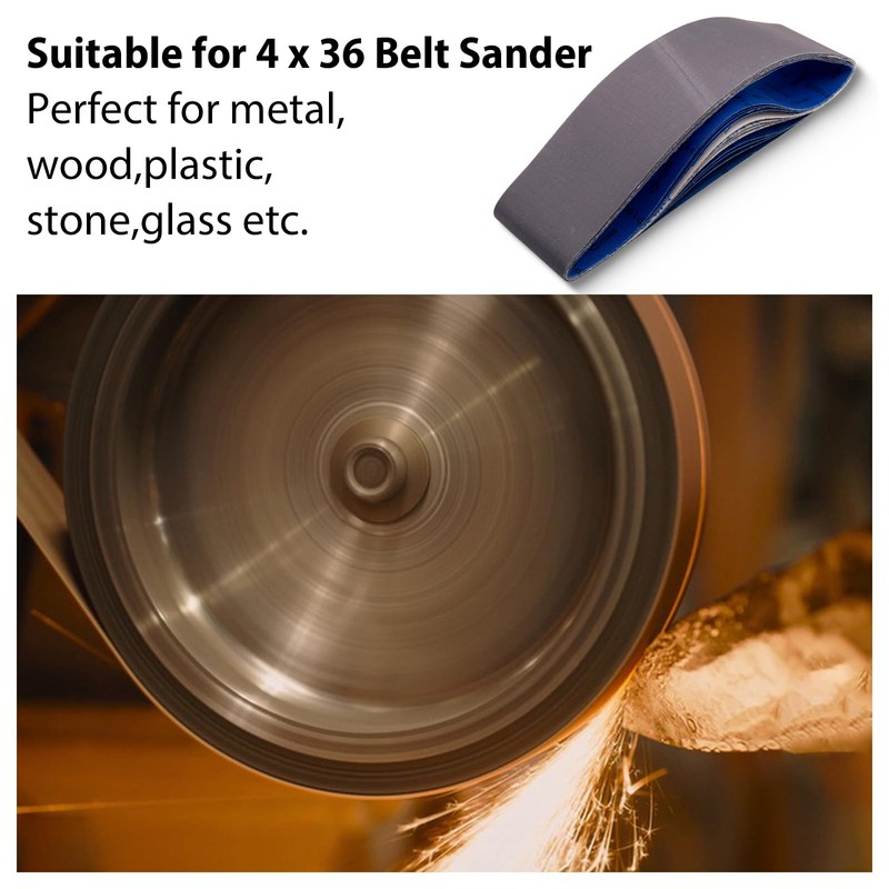 4 x 36 Inch Sanding Belts, Silicon Carbide Knife Sharpening