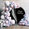 Leyiyi 6x6ft Black and Silver Birthday Round Backdrop Cover Polyester