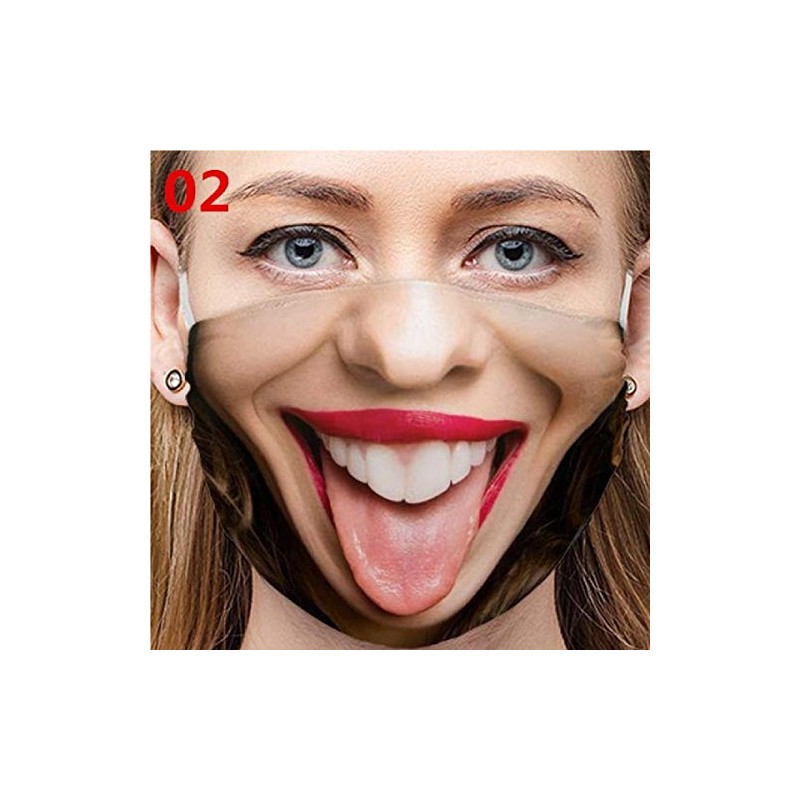 2 Pack Funny Masks Washable & Reusable Funny Face Mask