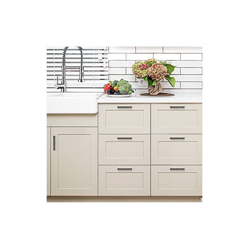 Ravinte 30 Pack Matte Black Cabinet Pulls, 5 Inch (128mm)
