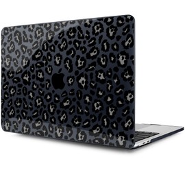 MEEgoodo for MacBook Pro 13 inch Case 2022 2021 2020 A2338 M2/M1 A2251 A2289 with Touch ID,Clear Laptop Hard Shell Cases with Keyboard Webcam Cover&Trackpad Film & Type C Adapter, Snow Leopard Texture