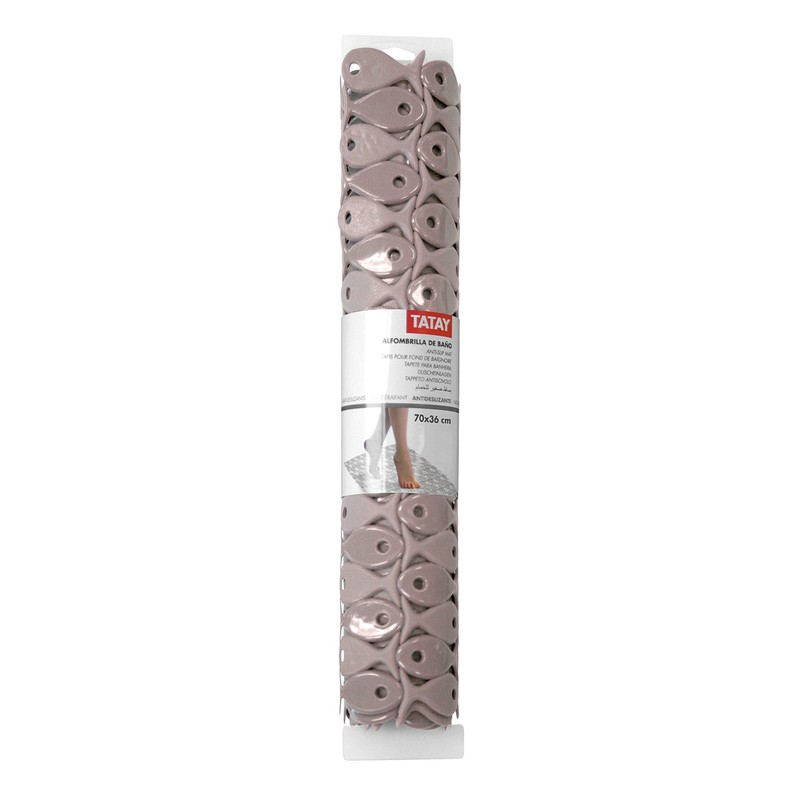 TATAY Bath Mat, Non-slip, PVC with Suction Cups, Resistant to
