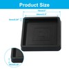Piutouyar 2.5 Inch Square Furniture Coasters, 4 Pcs Black Rubber