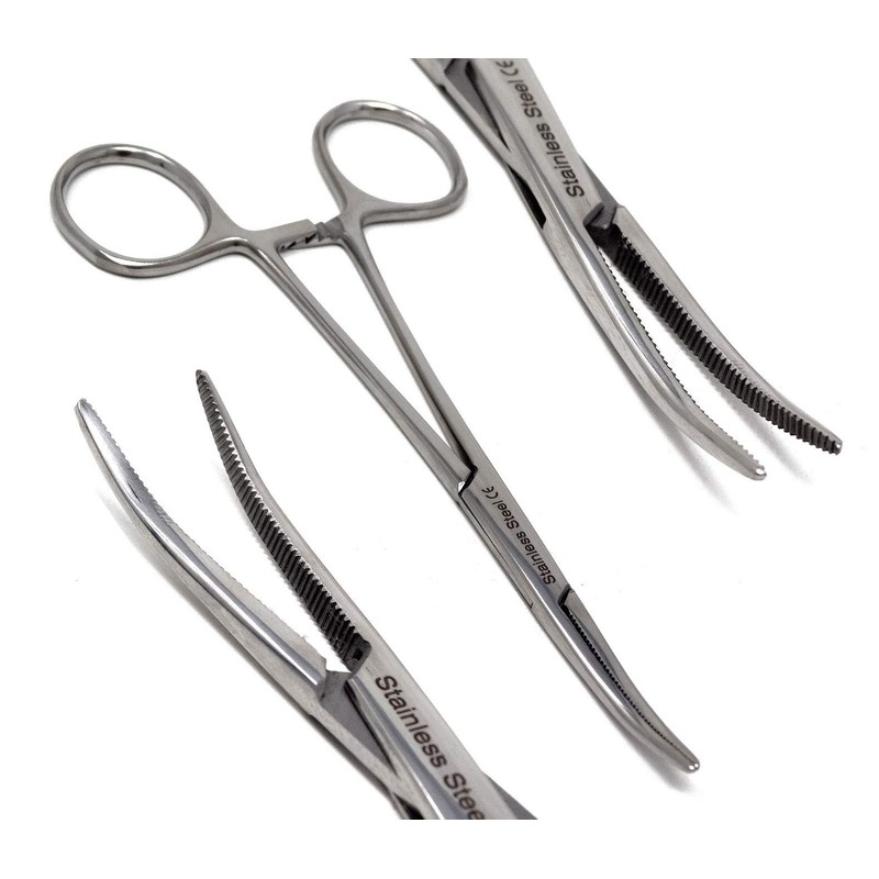 Set of 2 pcs Fish Hook Removing Ratcheted Locking Hemostat