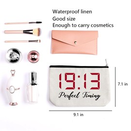 LONGXIN Greek Sorority Gift Paraphernalia Gifts for Women Make up Bag Delta Cosmetic Bag Sorority Gift Makeup Zipper Pouch Bag