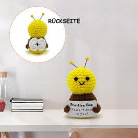 Pocket Hug Crochet Bee Gifts - Positive Potato Potato Series Knitted Lucky Charm Get Well Soon Gifts Exam Certificate Birthday Gift Friends Colleague Gifts