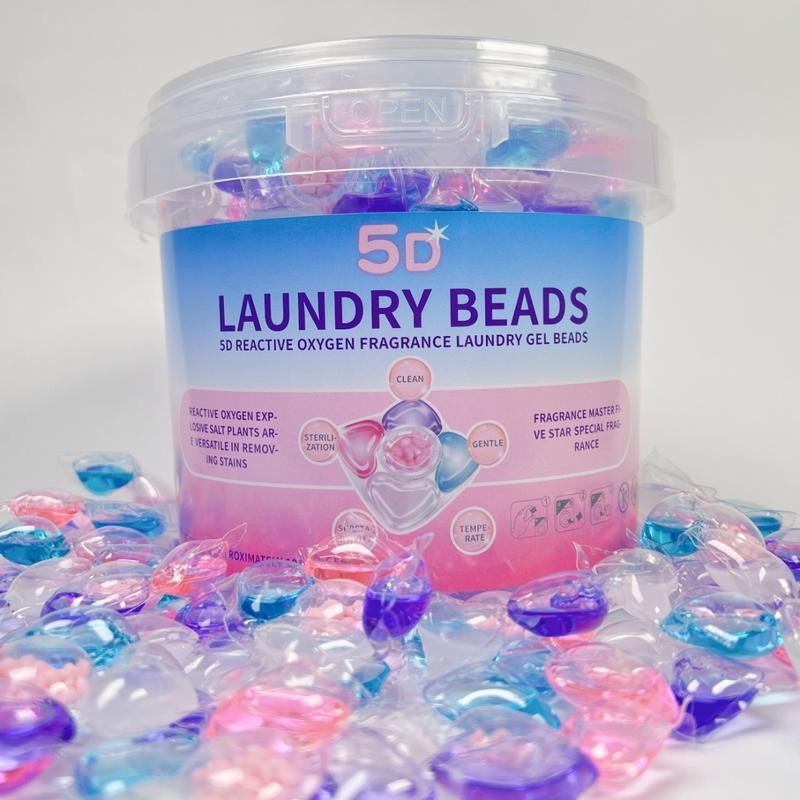 Long Lasting Fragrance Laundry Beads, 5-In-1 Multi-Purpose Cleaning Solution, Effective