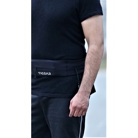 TIGEAR Running Waist Belt, Water Resistant Bum Bag for Gym Training, Waist Size Fanny Pack with Phone Pouch for Marathon, Hiking, Cycling & Travelling (X-Large, Black)