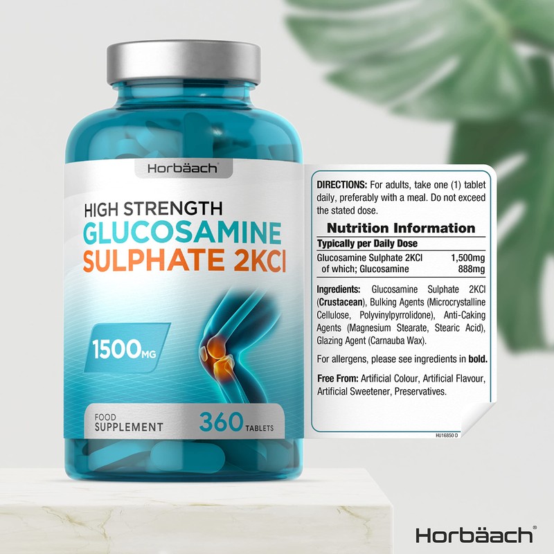 Glucosamine Sulphate 2KCL Supplement 1500mg | 360 Tablets | High