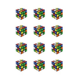 2" Round Pre-Cut Cube Design Edible Image Cupcake Toppers!