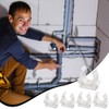 Editbar Set of 120 Clamp Clamps 20 mm White PVC