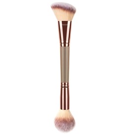Foundation Make-up Makeup Brush, Double Head Makeup Brush for Mixing Liquid Powder, Concealer Makeup Brush, Powder Blusher Brush