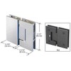 CRL Geneva 180 Series Chrome 180º Glass-to-Glass Standard Hinge