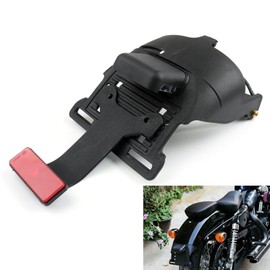 Topteng Fender Mount License Plate Brake Light Suitable for Sportster XL 883 1200 48 2004-2014