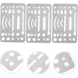 Craft Erasing Shield Drawing Drafting Erasing Tool Eraser Shield Stainless Erasing Drawing Template (Silvery, One Size)