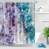 LB Purple Crystal Mineral Marble Abstract Shower Curtain for Bathroom